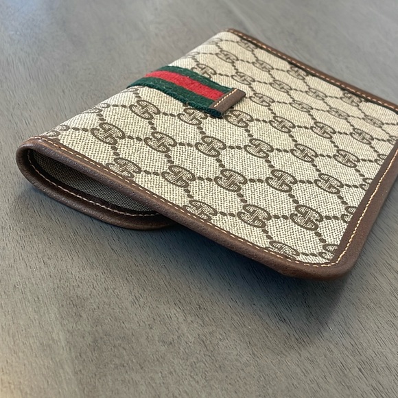 Vintage Gucci GG Monogram PVC Leather Sherry Line Canvas Pouch - Picture 5 of 13